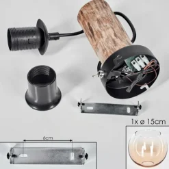 hofstein Koyoto Boule lumineuse, Applique murale 24 cm Écru, Noir, 1 lumière