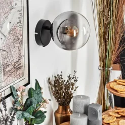 hofstein Koyoto Boule lumineuse, Applique murale, Spot mural Clair, Fumé, 1 lumière