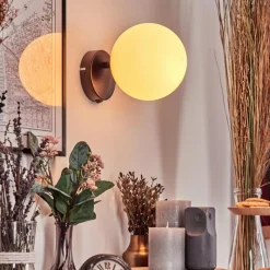 hofstein Koyoto Boule lumineuse, Applique murale, Spot mural Blanc, 1 lumière