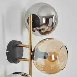 Lampes Dorées-hofstein Koyoto Boule lumineuse, Applique murale Or, Noir, 3 lumières