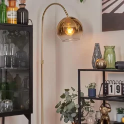 hofstein Koyoto Boule lumineuse, Lampadaire Laiton, 1 lumière