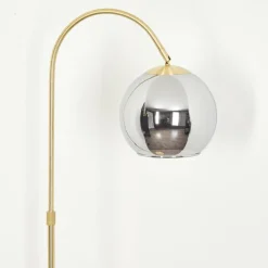 Suspension Verre Fumé-hofstein Koyoto Boule lumineuse, Lampadaire Laiton, 1 lumière