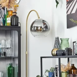 hofstein Koyoto Boule lumineuse, Lampadaire Laiton, 1 lumière