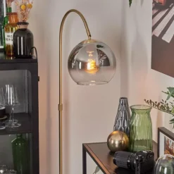 hofstein Koyoto Boule lumineuse, Lampadaire Laiton, 1 lumière