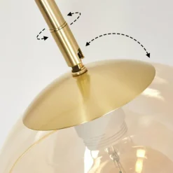 hofstein Koyoto Boule lumineuse, Lampadaire Laiton, 1 lumière