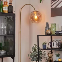 hofstein Koyoto Boule lumineuse, Lampadaire Laiton, 1 lumière