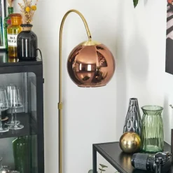 hofstein Koyoto Boule lumineuse, Lampadaire Laiton, 1 lumière