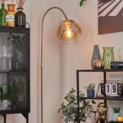 hofstein Koyoto Boule lumineuse, Lampadaire Laiton, 1 lumière