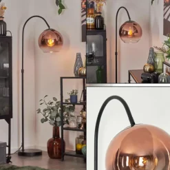 hofstein Koyoto Boule lumineuse, Lampadaire Clair, Cuivré, 1 lumière