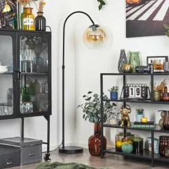 hofstein Koyoto Boule lumineuse, Lampadaire Ambre, Clair, 1 lumière