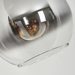 hofstein Koyoto Boule lumineuse, Lampadaire Chrome, Clair, Fumé, 1 lumière
