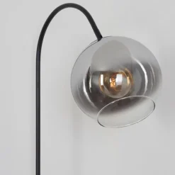 hofstein Koyoto Boule lumineuse, Lampadaire Chrome, Clair, Fumé, 1 lumière