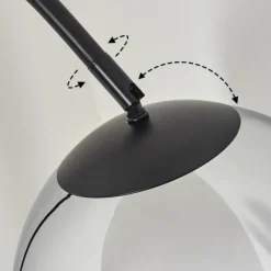hofstein Koyoto Boule lumineuse, Lampadaire Chrome, Fumé, 1 lumière