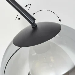 hofstein Koyoto Boule lumineuse, Lampadaire Chrome, Clair, Fumé, 1 lumière