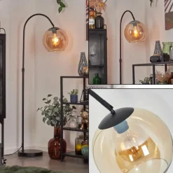 hofstein Koyoto Boule lumineuse, Lampadaire Ambre, 1 lumière