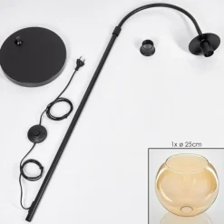 hofstein Koyoto Boule lumineuse, Lampadaire Ambre, 1 lumière