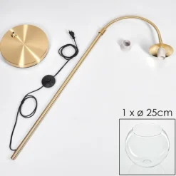 hofstein Koyoto Boule lumineuse, Lampadaire Laiton, 1 lumière