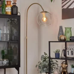 hofstein Koyoto Boule lumineuse, Lampadaire Laiton, 1 lumière