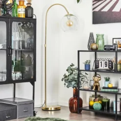 hofstein Koyoto Boule lumineuse, Lampadaire Laiton, 1 lumière