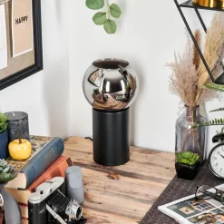 hofstein Koyoto Boule lumineuse, Lampe de bureau, Lampe à poser Chrome, Fumé, 1 lumière