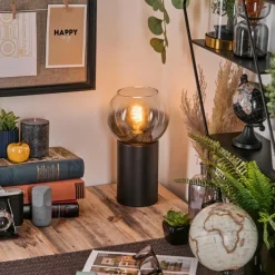 hofstein Koyoto Boule lumineuse, Lampe de bureau, Lampe à poser Clair, Fumé, 1 lumière