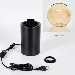 hofstein Koyoto Boule lumineuse, Lampe de bureau, Lampe à poser Ambre, 1 lumière