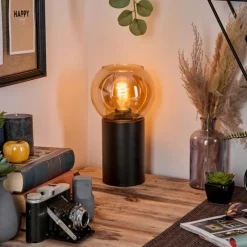 hofstein Koyoto Boule lumineuse, Lampe de bureau, Lampe à poser Ambre, 1 lumière