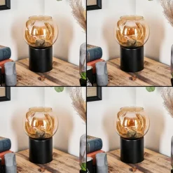 hofstein Koyoto Boule lumineuse, Lampe de bureau, Lampe à poser Ambre, 1 lumière