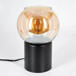 hofstein Koyoto Boule lumineuse, Lampe de bureau, Lampe à poser Ambre, 1 lumière