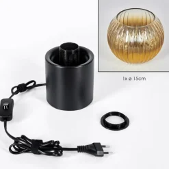 Lampes Dorées-hofstein Koyoto Boule lumineuse, Lampe de bureau, Lampe à poser Or, Clair, 1 lumière