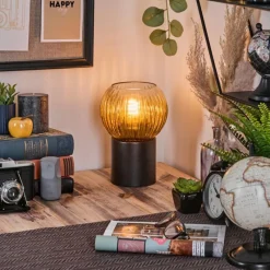 Lampes Dorées-hofstein Koyoto Boule lumineuse, Lampe de bureau, Lampe à poser Or, Clair, 1 lumière