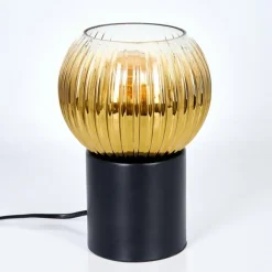 Lampes Dorées-hofstein Koyoto Boule lumineuse, Lampe de bureau, Lampe à poser Or, Clair, 1 lumière