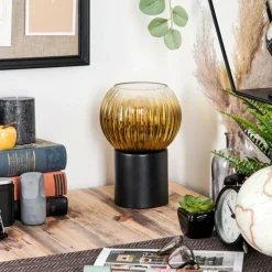 Lampes Dorées-hofstein Koyoto Boule lumineuse, Lampe de bureau, Lampe à poser Or, Clair, 1 lumière