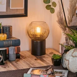 hofstein Koyoto Boule lumineuse, Lampe de bureau, Lampe à poser Clair, Fumé, 1 lumière