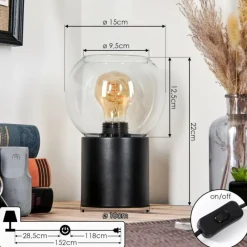 hofstein Koyoto Boule lumineuse, Lampe de bureau, Lampe à poser Clair, 1 lumière