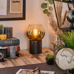 hofstein Koyoto Boule lumineuse, Lampe de bureau, Lampe à poser Or, Clair, 1 lumière