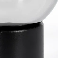 hofstein Koyoto Boule lumineuse, Lampe de bureau, Lampe à poser Chrome, Clair, Fumé, 1 lumière