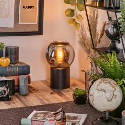 hofstein Koyoto Boule lumineuse, Lampe de bureau, Lampe à poser Chrome, Fumé, 1 lumière