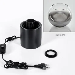 hofstein Koyoto Boule lumineuse, Lampe de bureau, Lampe à poser Clair, Fumé, 1 lumière