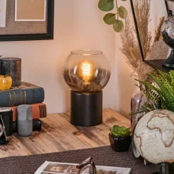 hofstein Koyoto Boule lumineuse, Lampe de bureau, Lampe à poser Clair, Fumé, 1 lumière