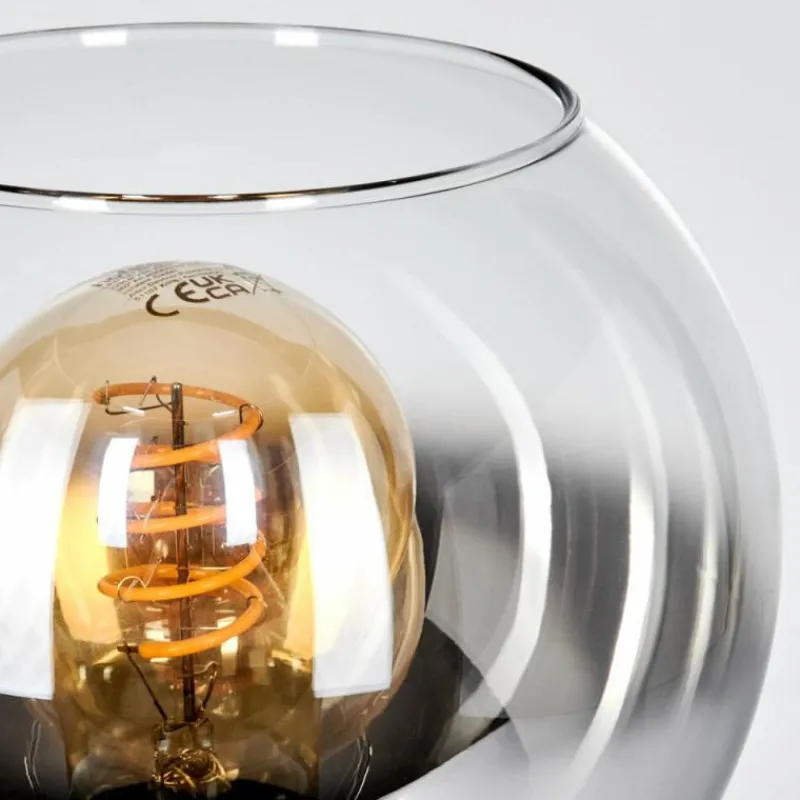 hofstein Koyoto Boule lumineuse, Lampe de bureau, Lampe à poser Chrome, Clair, Fumé, 1 lumière