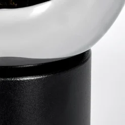 hofstein Koyoto Boule lumineuse, Lampe de bureau, Lampe à poser Chrome, Clair, Fumé, 1 lumière