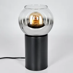 hofstein Koyoto Boule lumineuse, Lampe de bureau, Lampe à poser Chrome, Clair, Fumé, 1 lumière