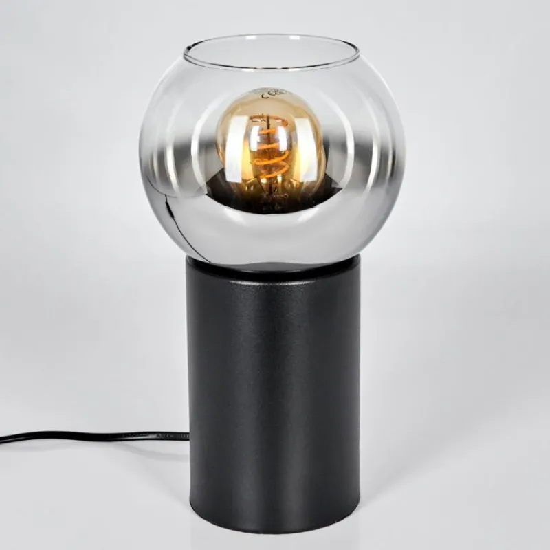 hofstein Koyoto Boule lumineuse, Lampe de bureau, Lampe à poser Chrome, Clair, Fumé, 1 lumière