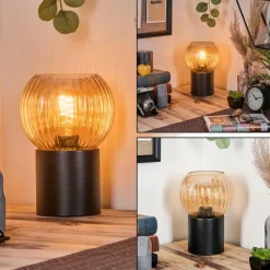 hofstein Koyoto Boule lumineuse, Lampe de bureau, Lampe à poser Ambre, 1 lumière