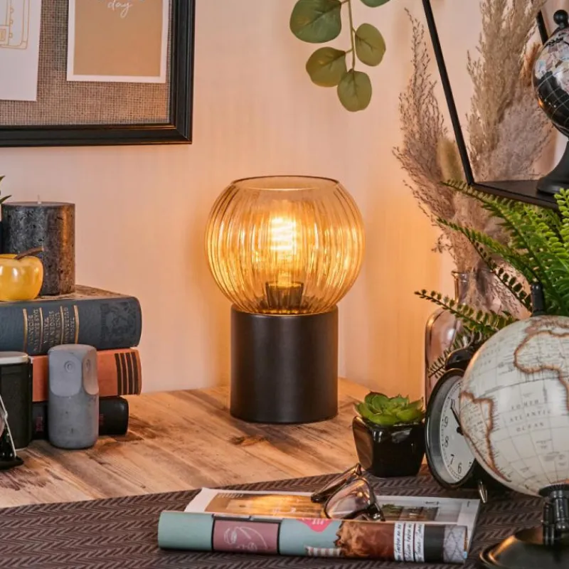 hofstein Koyoto Boule lumineuse, Lampe de bureau, Lampe à poser Ambre, 1 lumière