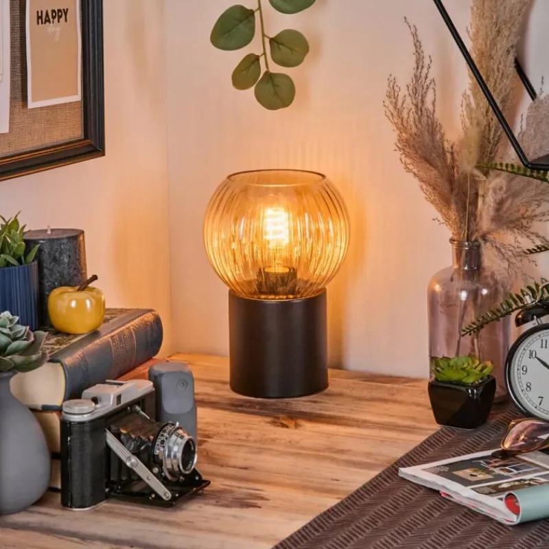 hofstein Koyoto Boule lumineuse, Lampe de bureau, Lampe à poser Ambre, 1 lumière