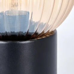 Lampes Vintages & Rétros-hofstein Koyoto Boule lumineuse, Lampe de bureau, Lampe à poser Ambre, Clair, 1 lumière