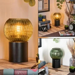 Lampes Vintages & Rétros-hofstein Koyoto Boule lumineuse, Lampe de bureau, Lampe à poser Vert, 1 lumière