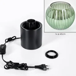 Lampes Vintages & Rétros-hofstein Koyoto Boule lumineuse, Lampe de bureau, Lampe à poser Vert, 1 lumière